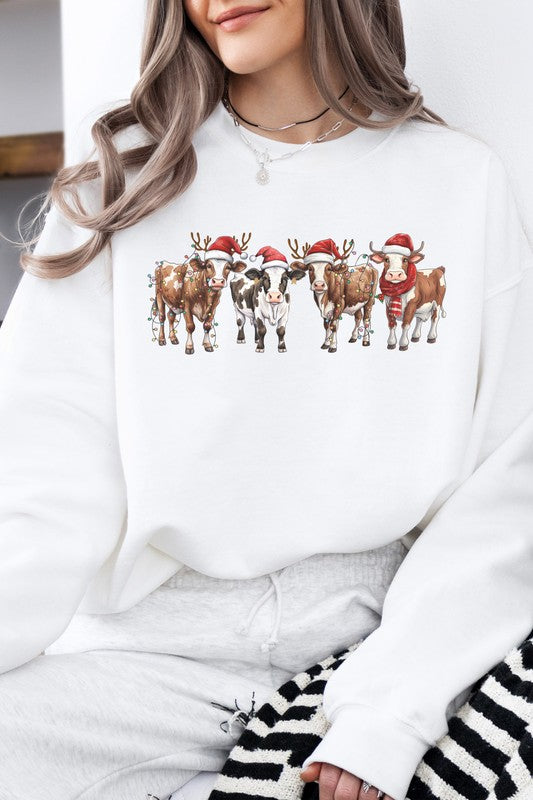 Christmas Cows Crewneck